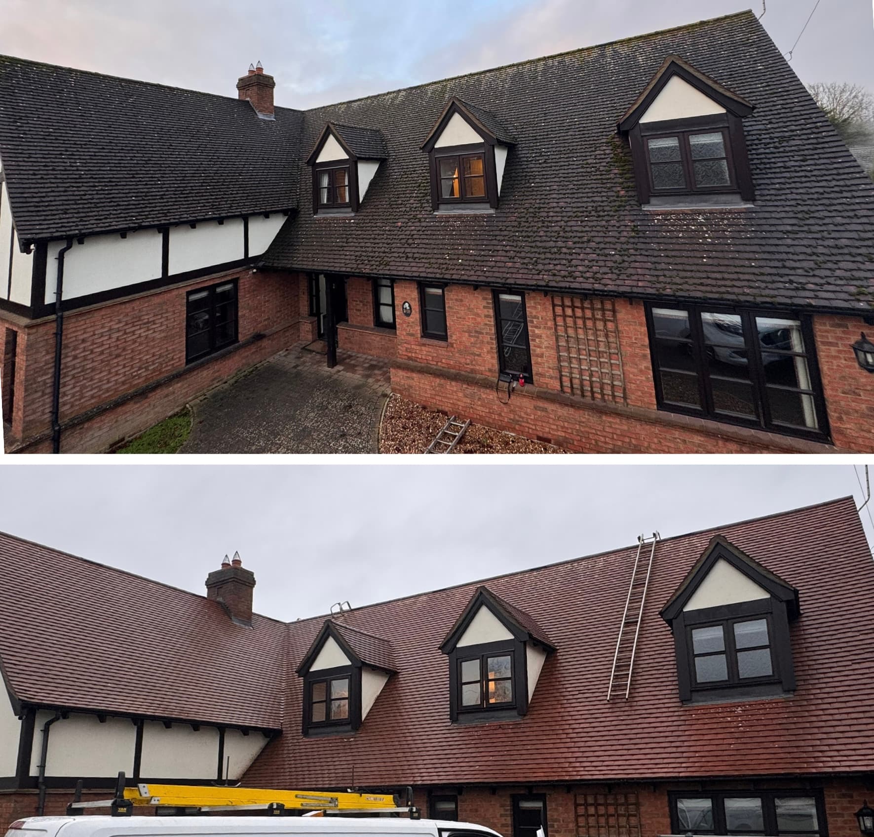 Pressure-free clean on slate tiles